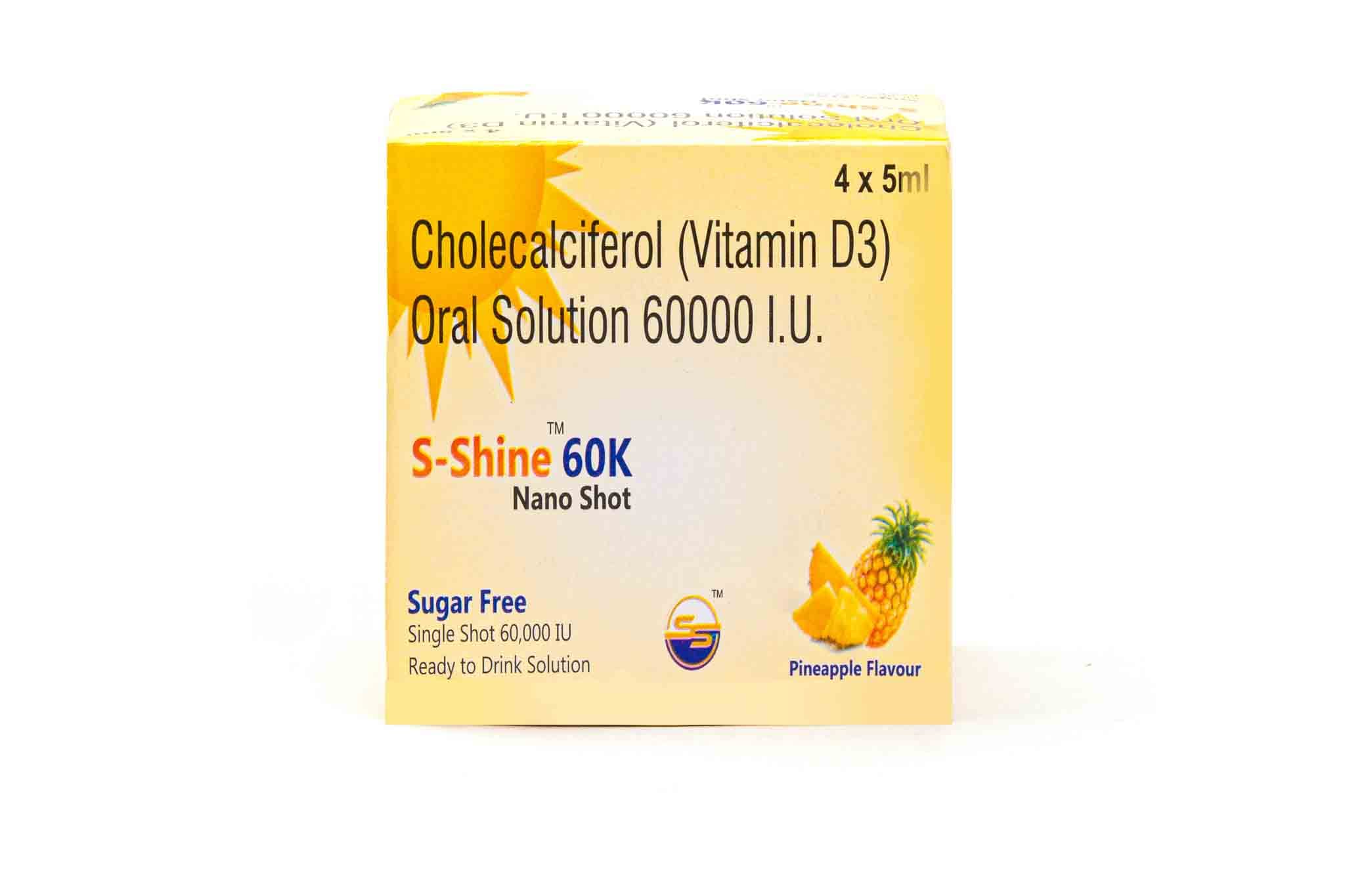 S Shine 60k — Vitamin D3 Nano Shots (60,000 IU)